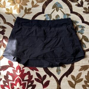 lululemon athletica Black Skort with Ruffled Layers
